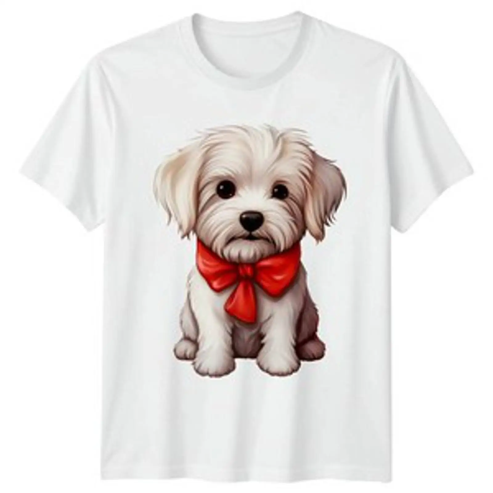 Vintage Fashion Herren - Malteser Hund Welpe Tiere Erkek Tişörtü