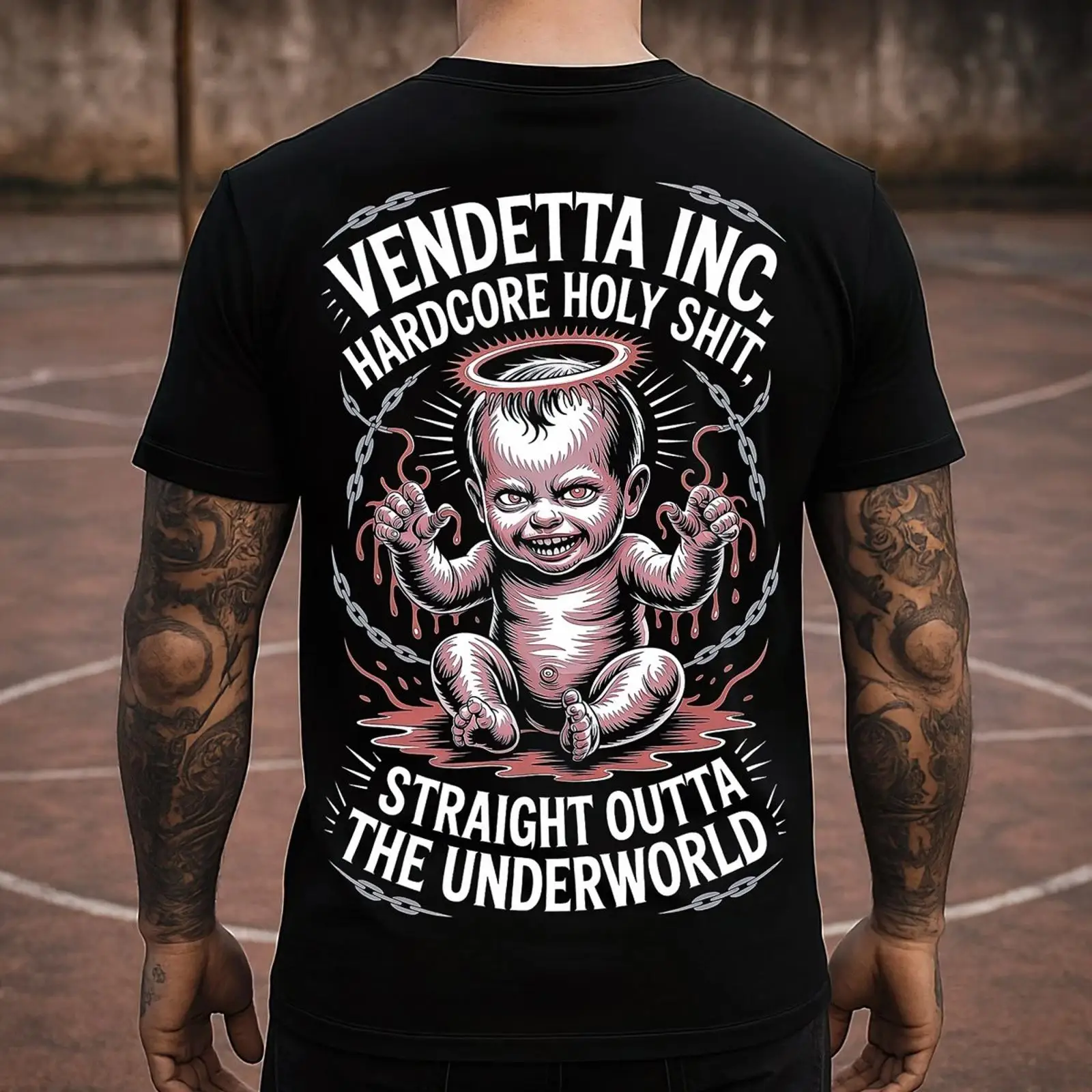 Vintage Fashion Herren - Vendetta Inc Underworld Bebek Tişörtü siyah