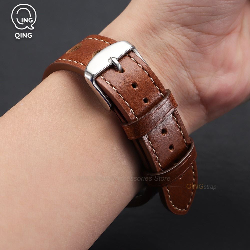 Vintage Fashion Tags - 20/22mm Vintage Sığır Derisi Saat Kayışı