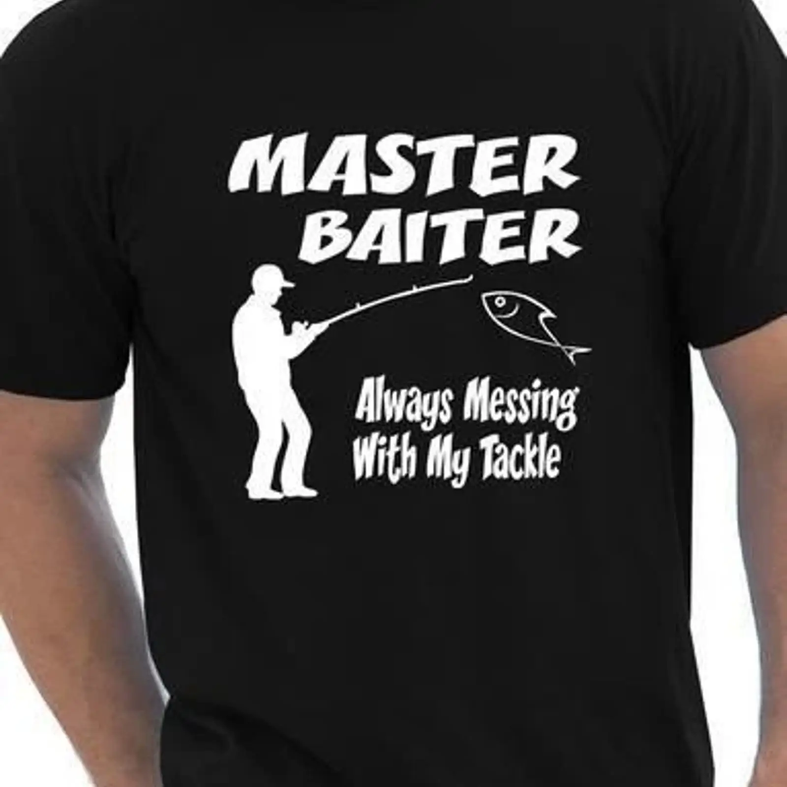 Vintage Fashion Herren - Master Baiter komik balıkçılık tişörtü kaba