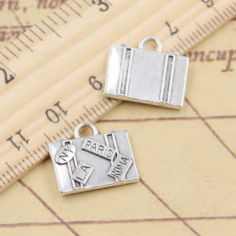 Vintage Fashion York - 10 adet Charms seyahat çantaları New