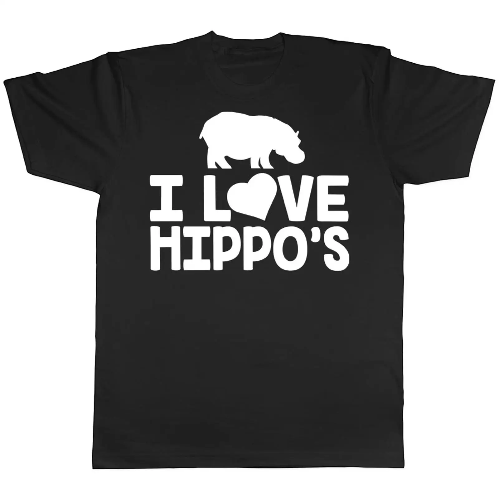 Vintage Fashion Herren - I Love Hippo's Erkek Kadın Tişörtü