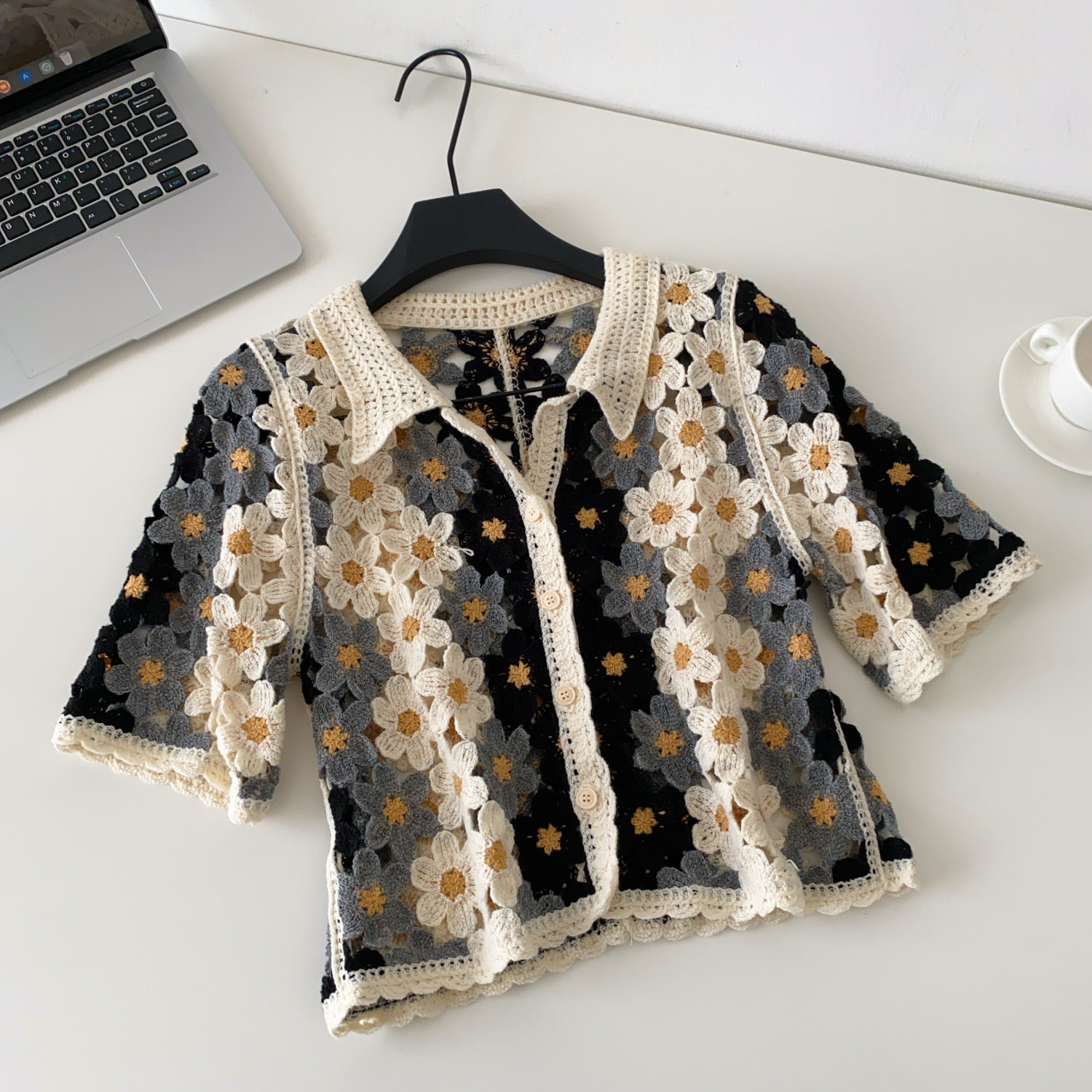 Kadın Çiçekli Tığ İşi Hırka Po - Crochet Top Boho incelemesi ve fiyatı