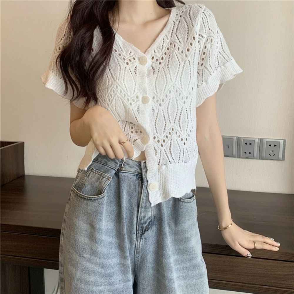 Moda V Yaka Tığ İşi Örgü Bluz  - Crochet Top Boho incelemesi ve fiyatı