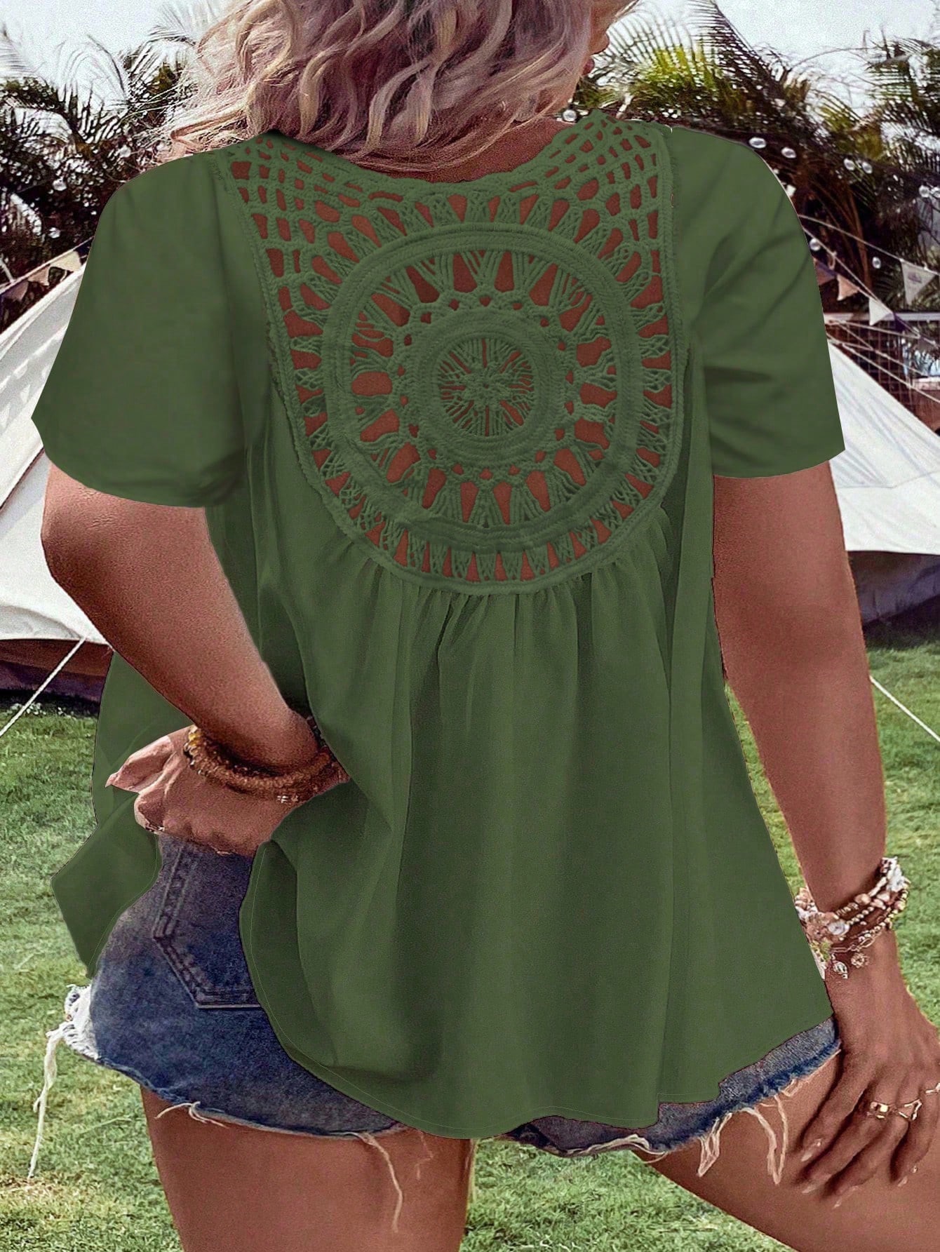 Kadın Büyük Beden Tığ İşi Sırt - Crochet Top Boho incelemesi ve fiyatı