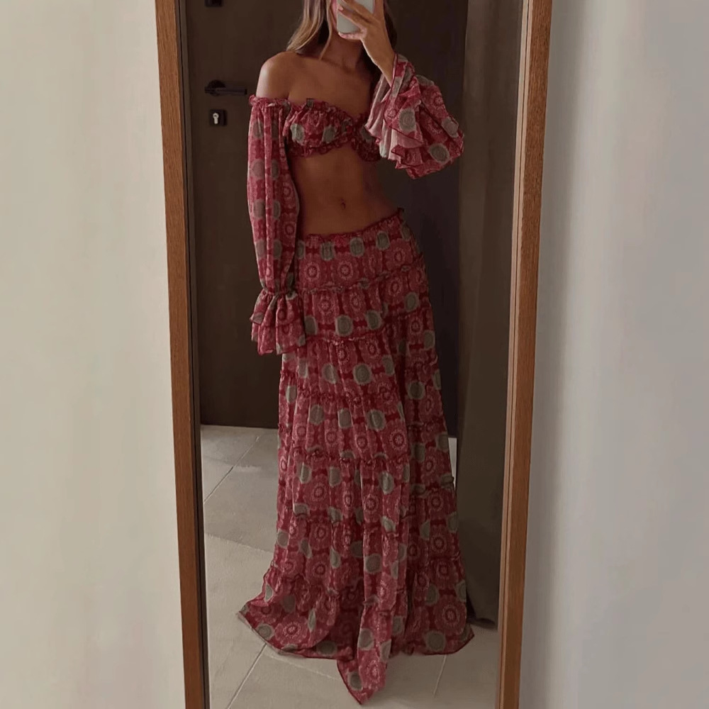Vintage Baskılı Etek İki Parça - Vintage Fashion Ai incelemesi ve fiyatı